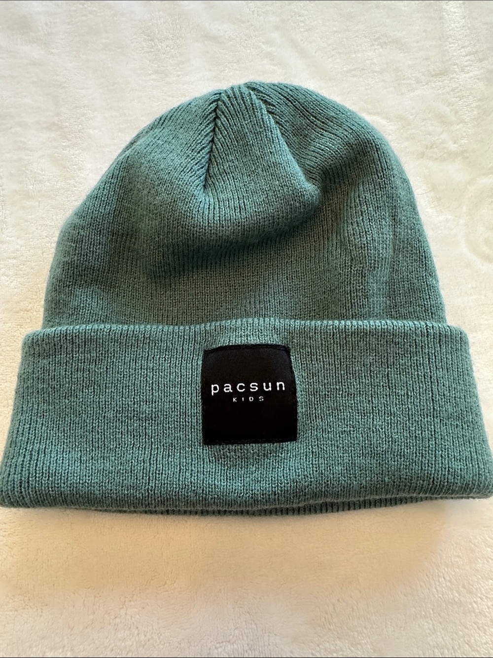 PacSun Kids Teal Fold-Over Knit Beanie